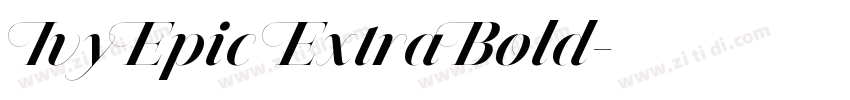IvyEpic ExtraBold字体转换